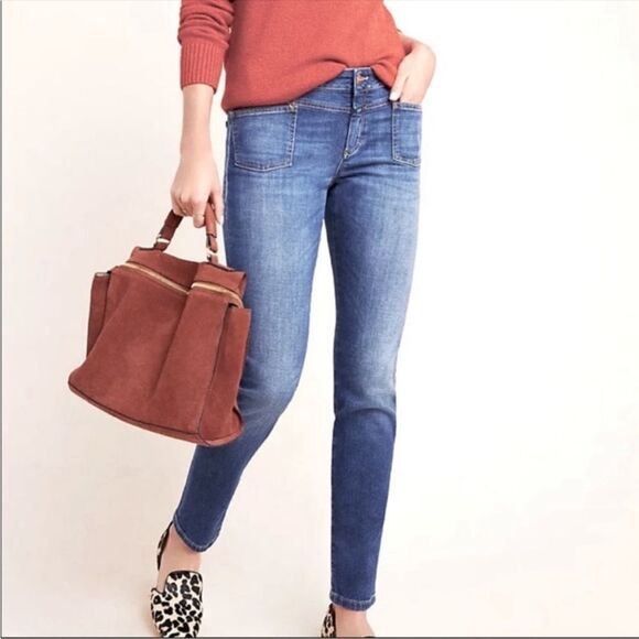 Closed | Pedal X Ankle Crop Cropped Square Pocket Blue Jeans Pants 29 Pedal-X - Picture 2 of 9